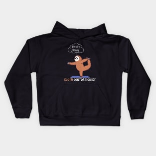 Contortionist Shirt Funny Sloth Bending Yoga Chris Kids Hoodie